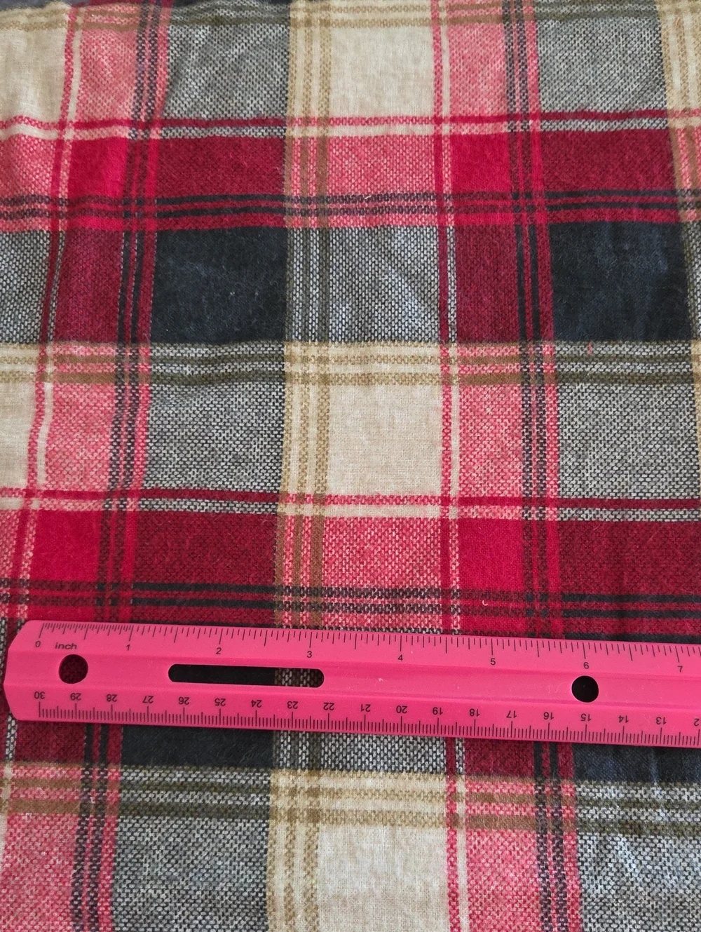 Checkers Stripes Vintage Flannel 4 Warm Colors Sew Craft Quilt Fabric 3yds